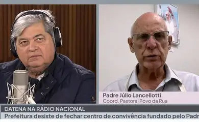São Paulo (SP), 12/03/2026 - Programa Alô Alô Datena com participação do Padre Júlio Lancellotti. Foto: Rádio Nacional/Reprodução