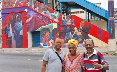 Rio de Janeiro. SuperVia inaugura mural em homenagem a Grande Otelo. Foto divulgação