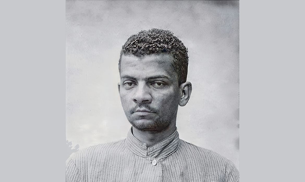 Retrato de Lima Barreto, da ficha de internação no Hospício Nacional de Alienados. Foto: Wikipedia/Divulgação