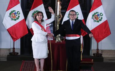 FILE PHOTO: Peru's President Boluarte presents her new cabinet, in Lima