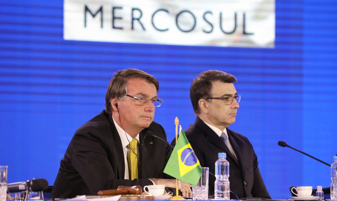 (Brasília - DF, 17/12/2021) LIX Cúpula de Chefes de Estado do MERCOSUL e Estados Associados (videoconferência).

Foto: Clauber Cleber Caetano/PR