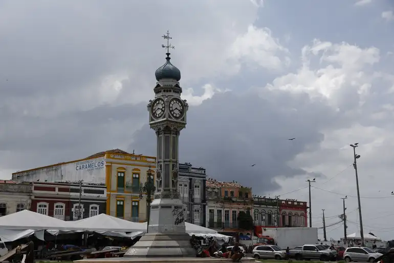 Belém (PA) 14/12/2024 – A Praça do Relógio, na Cidade Velha. Foto: Fernando Frazão/Agência Brasil
