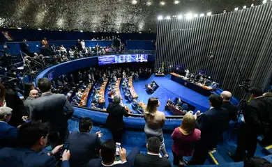 Brasília-01/02/2025 Plenário do Senado Federal durante primeira reunião preparatória destinada à eleição do presidente do Senado Federal. Foto: Edilson Rodrigues/Agência Senado
