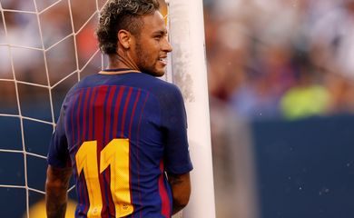 Neymar em partida em Nova Jersey, nos EUA, quando atuava pelo Barcelona
