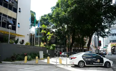 Fachada da Secretaria de Estado da Polícia Civil, no centro do Rio de Janeiro