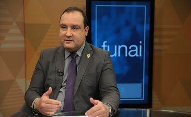 O presidente da Funai, Marcelo Xavier, participa do programa Brasil em Pauta no estúdio da TV Brasil