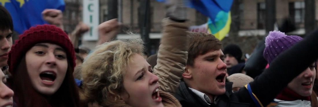 Protestos em Kiev, na Ucrânia, em 26 de novembro de 2013