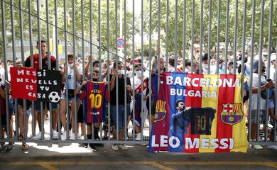 messi, torcida, barcelona, despedida