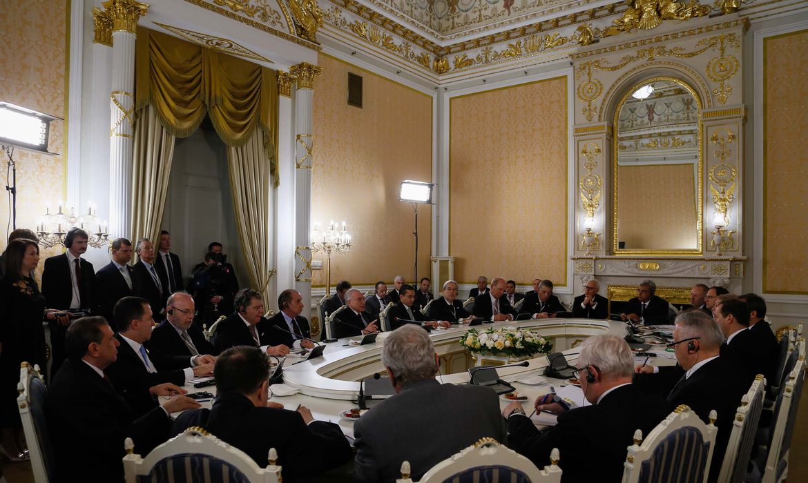 Moscou - O presidente Michel Temer se reúne com Dmitri Medvedev, presidente de governo da Federação da Rússia (Beto Barata/PR)