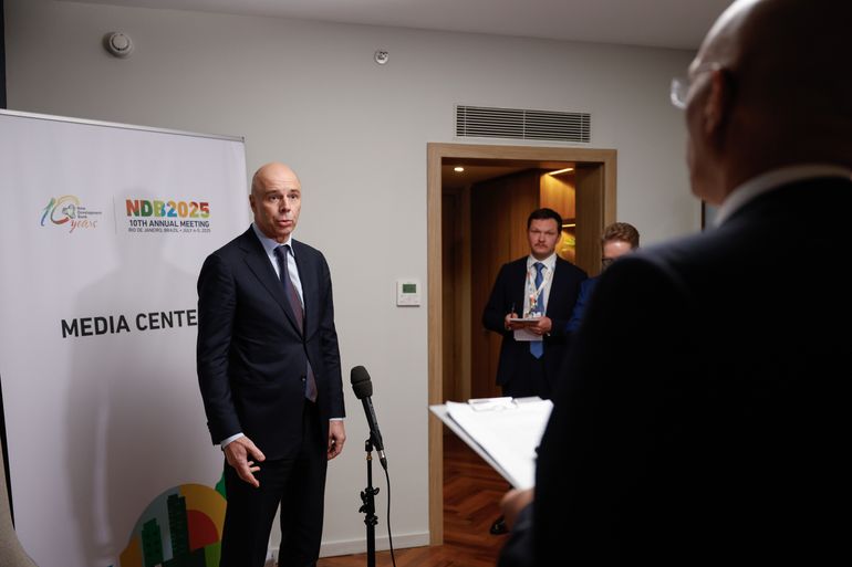 Rio de Janeiro (RJ), 05/07/2025 – O ministro das Finanças da Rússia, Anton Siluanov, fala sobre a 1° Reunião de Ministros de Finanças e Presidentes de Bancos Centrais do Brics, em Copacabana. Foto: Fernando Frazão/Agência Brasil