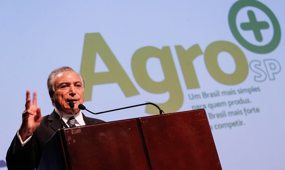 São Paulo - Presidente Michel Temer participa da cerimônia de lançamento do Plano Agro+SP, no World Trade Center, zona sul da capital  (Beto Barata/PR)