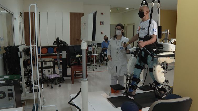 Use of exoskeleton in patient rehabilitation