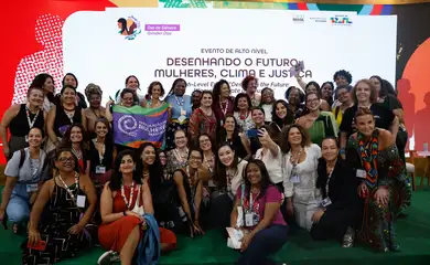 Bel&eacute;m (PA), 19/11/2025 - A ministra das Mulheres, M&aacute;rcia Lopes, participa do Evento de Alto N&iacute;vel. Desenhando o futuro: mulheres, clima e justi&ccedil;a, no Pavilh&atilde;o Brasil, na Blue Zone. Foto: T&acirc;nia R&ecirc;go/Ag&ecirc;ncia Brasil