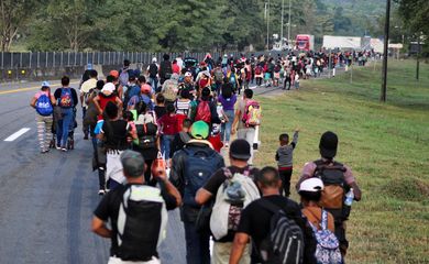 CIDADE DO MÉXICO 28/12/2023   Autoridades mexicanas e norte-americanas concordaram em trabalhar de forma mais próxima para lidar com a imigração recorde na fronteira REUTERS/Jose Torres