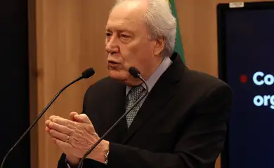 Brasília (DF), 28/08/2025 - O ministro da Justiça e Segurança Pública, Ricardo Lewandowski, durante entrevista coletiva para detalhar duas operações da Polícia Federal para combater a atuação do crime organizado no setor de combustíveis. Foto: José Cruz/Agência Brasil
