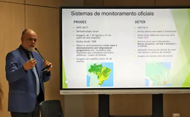 Brasília (DF), 06/06/2025 - Divulgação dos dados de alertas de desmatamento na Amazônia, Cerrado e Pantanal no mês de maio pelos ministerios do Meio Ambiente e Ciência e Tecnologia. Foto: Antonio Cruz/Agência Brasil