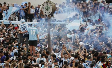 Torcedores argentinos celebram em Buenos Aires