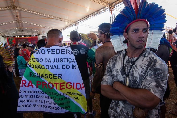 Brasília 26/04/2023 -  Acampamento Terra Livre reúne milhares de indígenas de centenas de etnias de todas as regiões do país e tem como tema 
