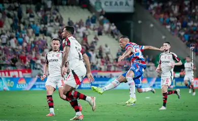 Fortaleza (CE), 25/10/2025 - Lance de jogo entre Fortaleza e Flamengo válido pelo Campeonato Brasileiro de Futebol. Foto: Mateus Lotif/FEC