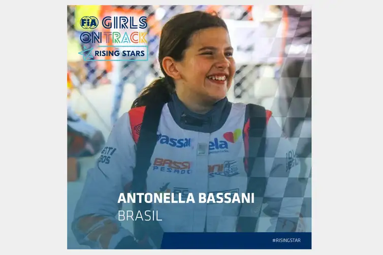 Catarinense Antonella Bassani, de 14, está entre as 20 selecionadas de um grupo de 70 correntes para participar da fase final programa 'FIA Girls On Track - Rising Stars'
