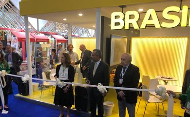 Estande da Apex-Brasil na Gulfood 2019 em Dubai, Emirados Árabes Unidos