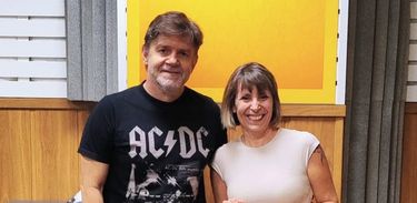 Christiane Contreiras, artista plástica e psicóloga, nos estúdios da Nacional