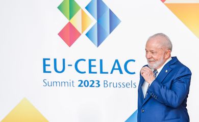 Bruxelas, Bélgica, 17.07.2023 - Presidente da República, Luiz Inácio Lula da Silva, durante sessão de abertura da III Cúpula CELAC-UE. Edifício Europa – Bruxelas - Bélgica. Foto: Ricardo Stuckert/PR