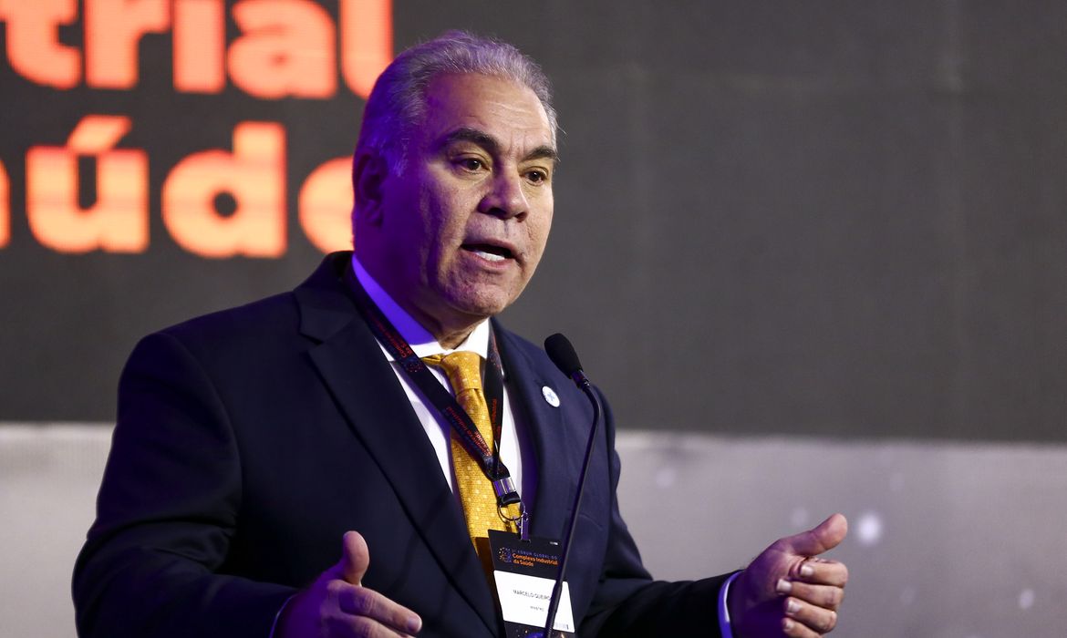 O ministro da Saúde, Marcelo Queiroga, durante abertura do 1º Fórum Global do Complexo Industrial da Saúde.