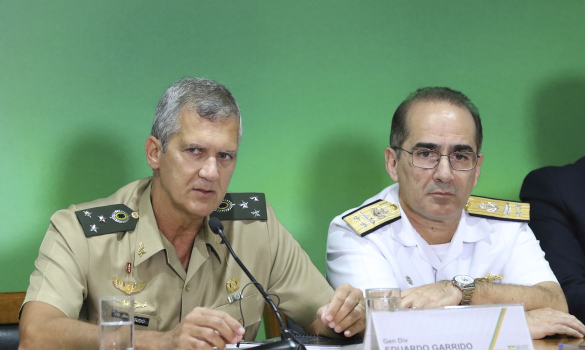 General Eduardo Garrido Alves, assessor especial do ministro da Defesa, fala durante apresentação do projeto de reforma da Previdência dos militares e de reestruturação das Forças Armadas.