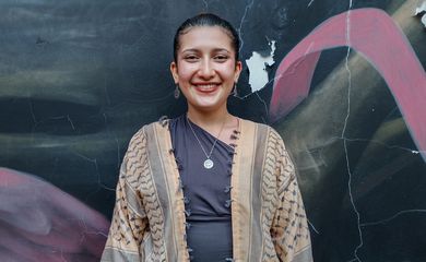 Brasília (DF) 15/11/2025 – Líder palestina denuncia colonização e pede expulsão de Israel da COP
Foto: Rafael Cardoso/Agência Brasil