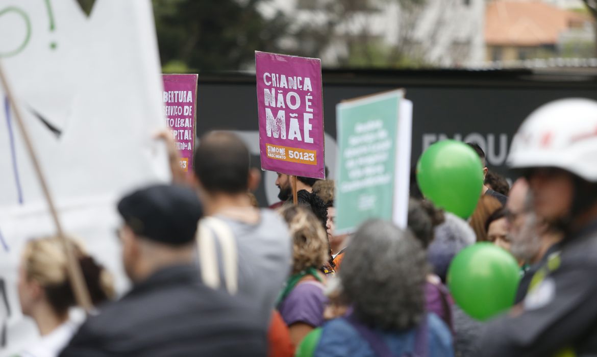 São Paulo (SP), 28/09/2024 - Entidades fazem manifestação pela legalização do aborto  em frente ao MASP. Foto: Paulo Pinto/Agência Brasil