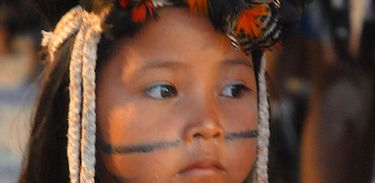 Menina da etnia Terena, no estado de Mato Grosso do Sul 