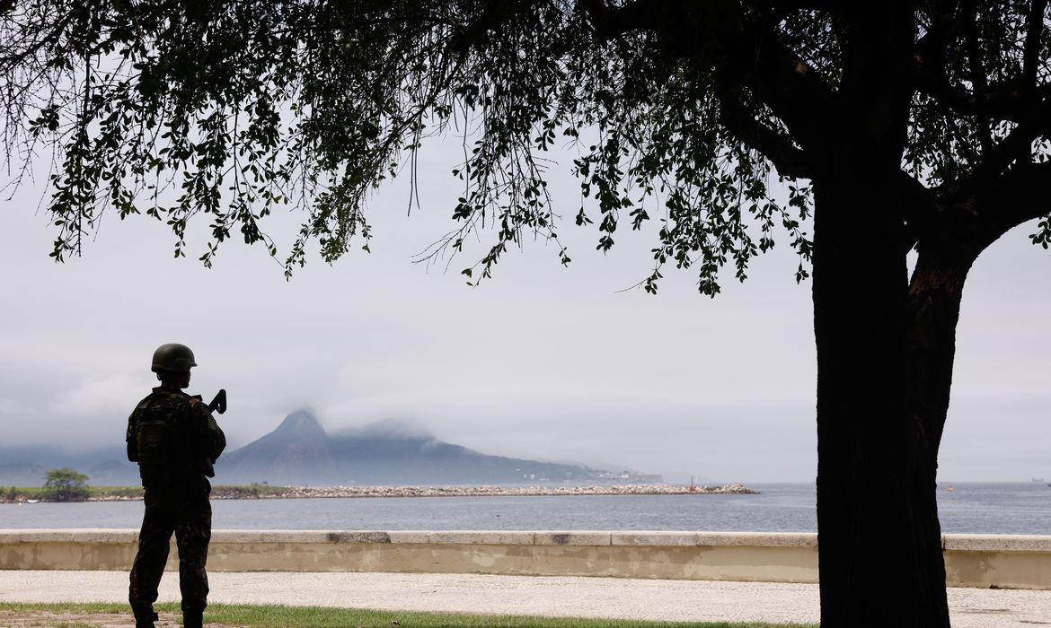 Rio de Janeiro (RJ), 15/11/2024 - Forças de segurança reforçam policiamento no Rio durante o G20.  Foto: Tânia Rêgo/Agência Brasil
