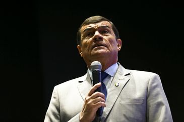 Marcelo Camargo/Agência Brasil O ministro da Defesa, Paulo Sérgio Nogueira, durante a abertura da 7ª Mostra BID Brasil, evento do segmento de defesa e segurança, no Centro de Convenções Ulysses Guimarães, em Brasília.