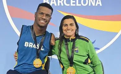 Brasília (DF), 22/03/2025  - Mariana Gesteira e Gabriel Araújo são destaque no circuito de natação paralímpica. Foto Arquivo pessoal.
