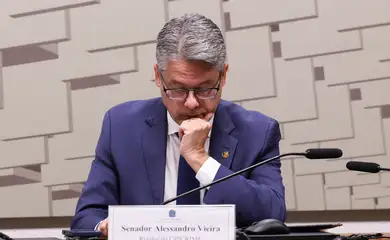 Brasília-DF – 08/04/2026 – O presidente do Banco Central, Gabriel Galípolo, na CPI do Crime Organizado. Foto: Lula Marques/ Agência Brasil.