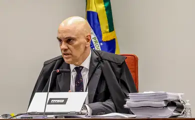 Brasília (DF) 18/06/2024 – Ministro do STF, Alexandre de Moares durante julgamento na primeira turma do STF contra os irmãos Brazão.
Foto: Valter Campanato/Agência Brasil