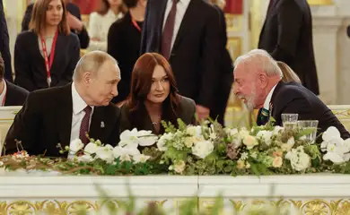 Rússia- 08/05/2025 Presidente da República, Luiz Inácio Lula da Silva, durante jantar oferecido pelo Presidente da Federação da Rússia, Vladimir Putin.
Grande Palácio do Kremlin.
Foto: Ricardo Stuckert / PR