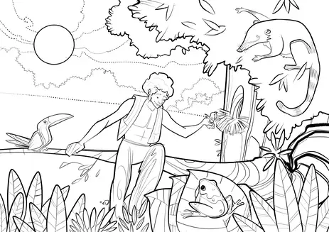 Baixe a imagem do Pé de Garrafa para colorir