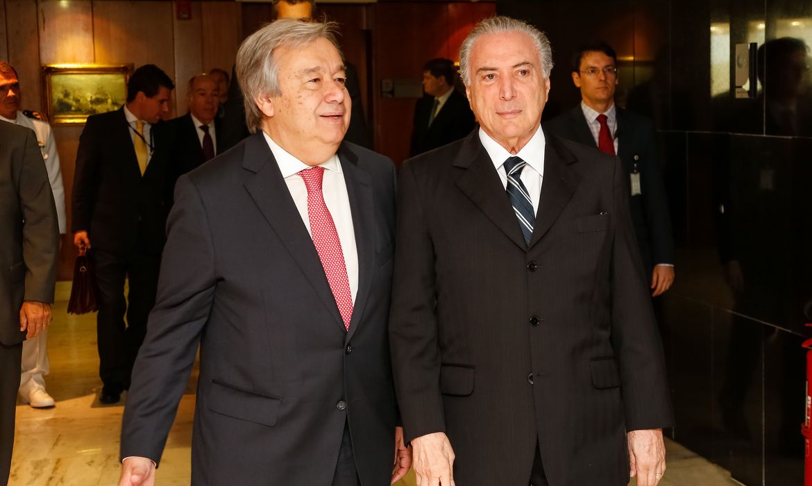 Brasília - Presidente Michel Temer durante encontro com o senhor Antônio Guterres, eleito secretário-geral da ONU (Marcos Corrêa/PR)
