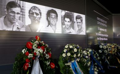 Cerimônia em homenagem às vítimas dos Jogos de Munique de 1972