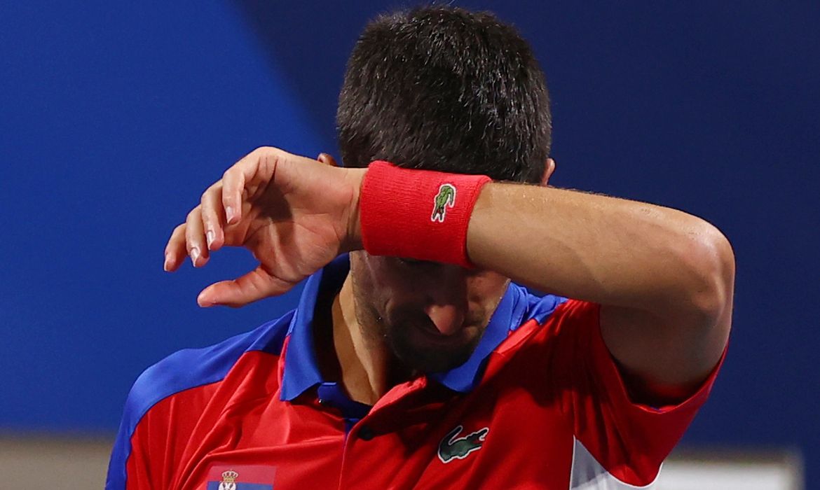 Djokovic no  Ariake Tennis Park - eliminado ao perder para Zverev - tênis