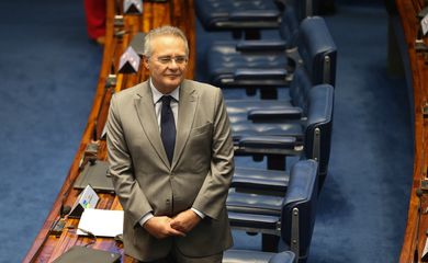 Brasília - Senador Renan Calheiros durante sessão que aprovou Instituto de Políticas Públicas de Direitos Humanos do Mercosul (Fabio Rodrigues Pozzebom/Agência Brasil)