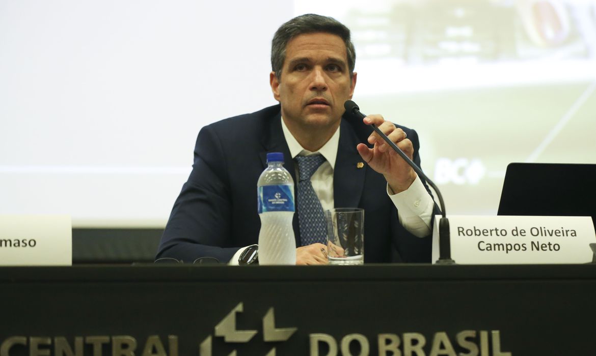 O presidente do Banco Central, Roberto Campos Neto, apresenta a nova versão da agenda de medidas estruturais do Banco Central,a BC#