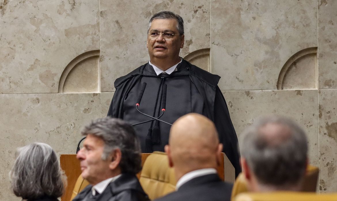 Brasília (DF), 22/02/2024, O Supremo Tribunal Federal (STF) realiza sessão solene de posse do novo ministro da Corte, Flávio Dino. Foto: Valter Campanato/Agência Brasil
