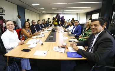 Reunião do Conselho Político de Transição na sede da Gabinete de Transição de Governo, no CCBB, em Brasília.