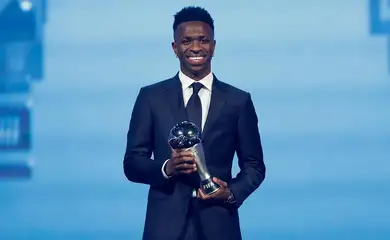 Brasília (DF), 17/12/2024 - Vini Jr. é eleito o melhor jogador do mundo pela Fifa. Foto: vinijr/Instagram