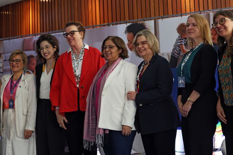 Brasília (DF), 10/07/2024 - Ministra das Mulheres, Cida Gonçalves, participa de encerramento do seminário do GT Empoderamento de Mulheres do G20. Foto: José Cruz/Agência Brasil