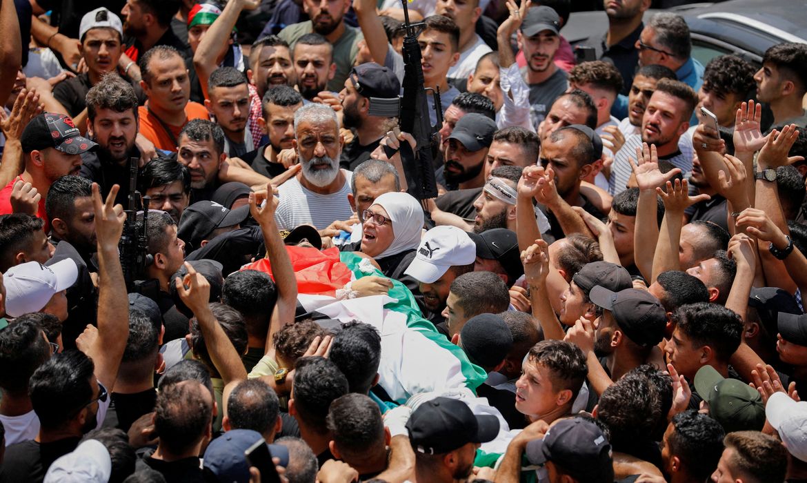 Funeral de  Ibrahim al-Nabulsi, em Nablus, Cisjordânia