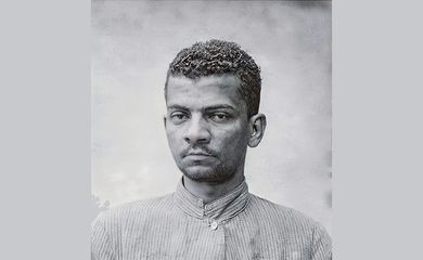 Retrato de Lima Barreto, da ficha de internação no Hospício Nacional de Alienados. Foto: Wikipedia/Divulgação